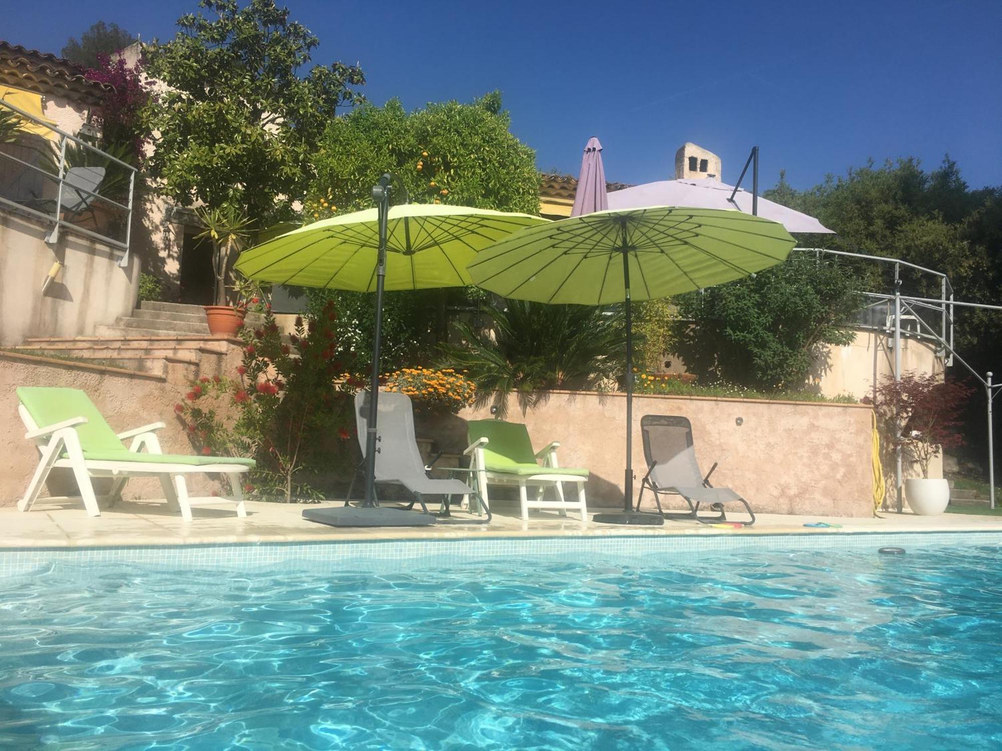 Studio Chez Charles Et Marie, Independant De La Maison, Acces Piscine, Tres Calme, Roquefort Les Pins Exterior foto